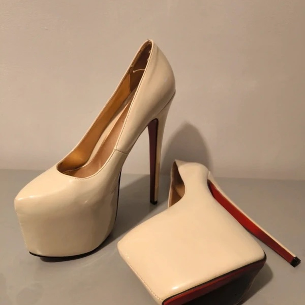 Chic Cream Platform Heels